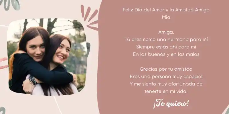 Feliz Día Del Amor Y La Amistad Amiga Mía